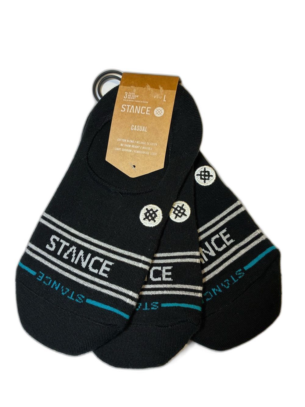 Stance Men’s Black No-Show Socks - 3 Pack Large new - Picture 3 of 5